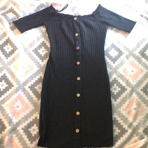 A black short dress